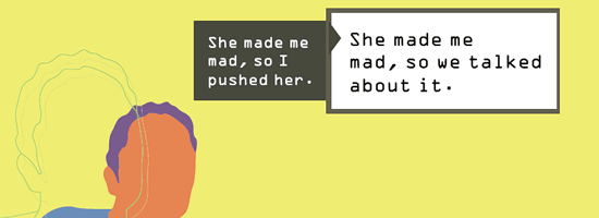 Respect poster pushed She made me made so we talked about it. From the "Choose Respect" campaign poster by CDC.