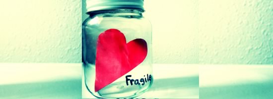Post: After the breakup, how u doing? A fragile heart in a jar