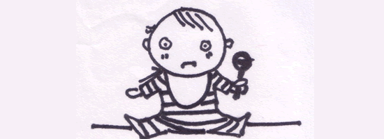 Post: will having a baby make things better? An illustration of a baby