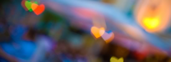 Post: blinded by love Lights in small heart shapes