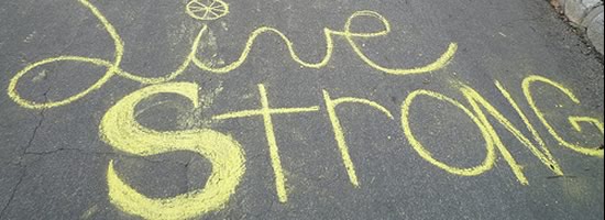 Post: Dear Diary Feeling better about me Living Strong on the footpath in chalk