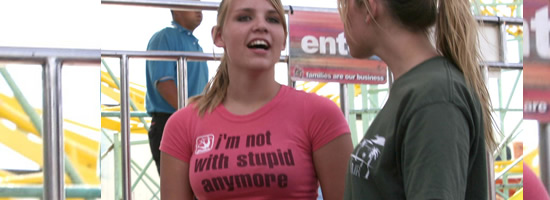 Post: My scary ex doesn't get it's over T-shirt with "I'm not with stupid anymore"